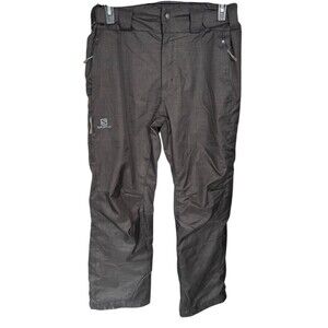 Salomon Snow Board Snow Pants Black Size Large Adjustable Waist‎ Liner